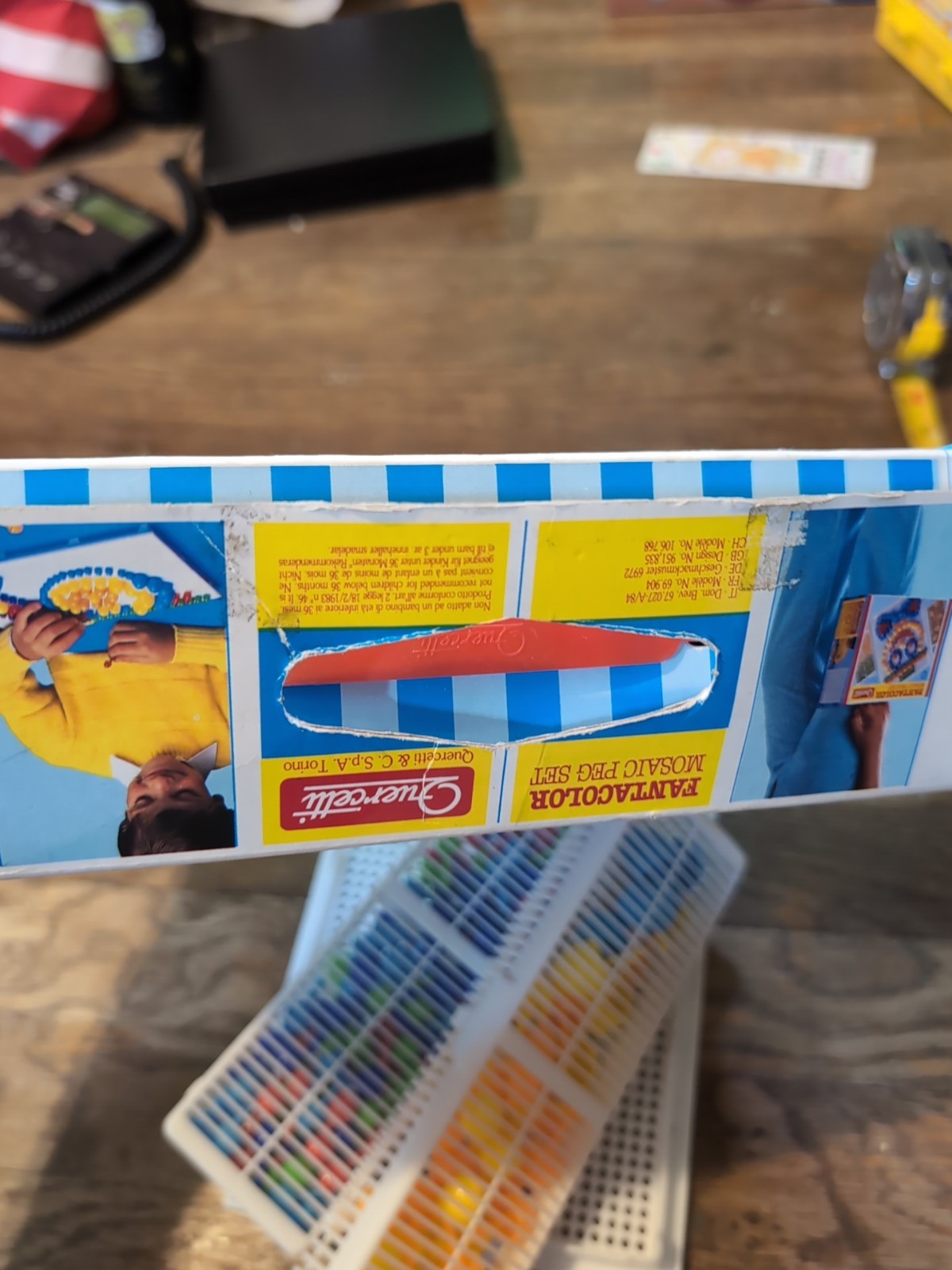 Quercetti Fantacolor Mosaic Peg Set Art Creative TOY Made In Italy