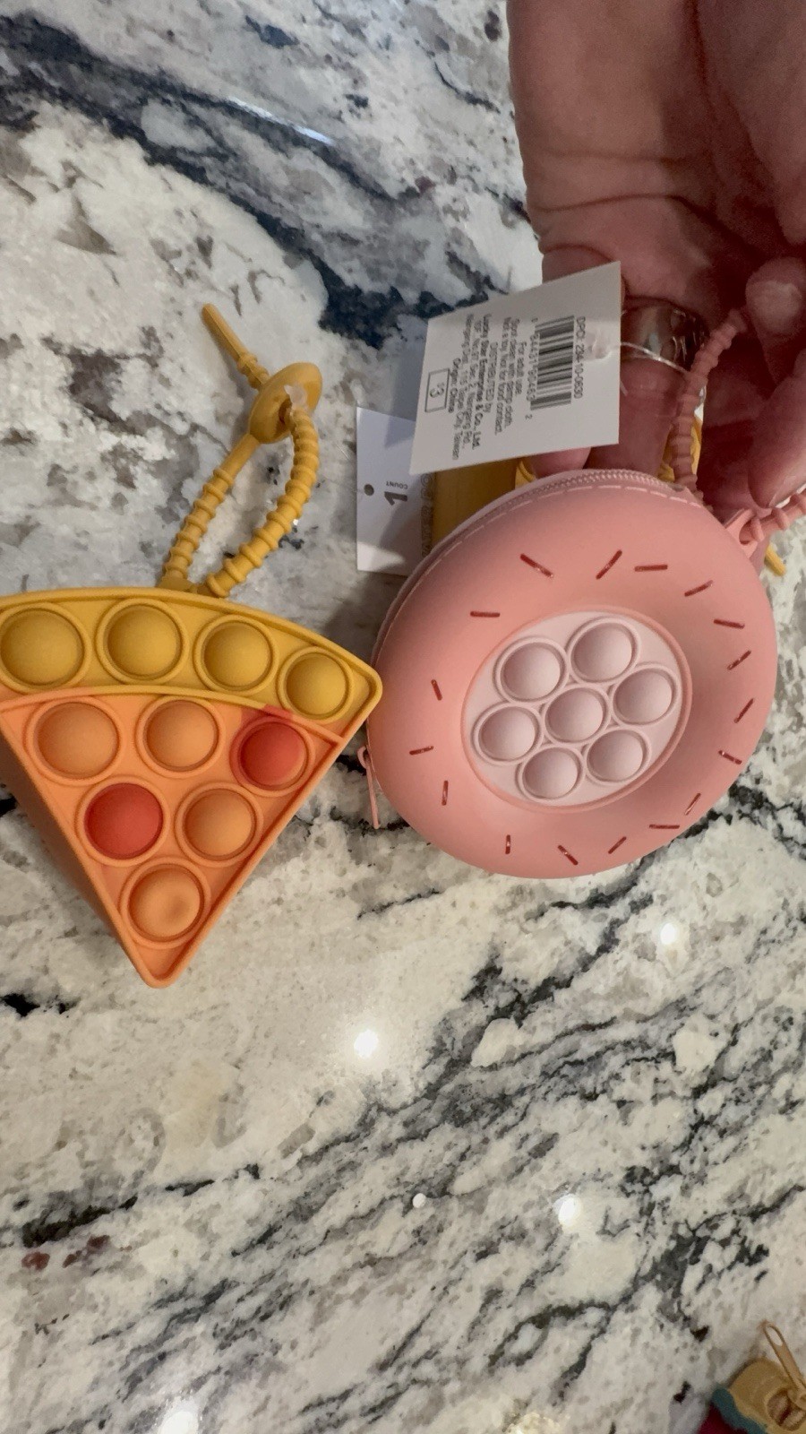 New THREE Pop It Fidget Coin Pouches Can Hook On Backpack, Water Bottle, Etc