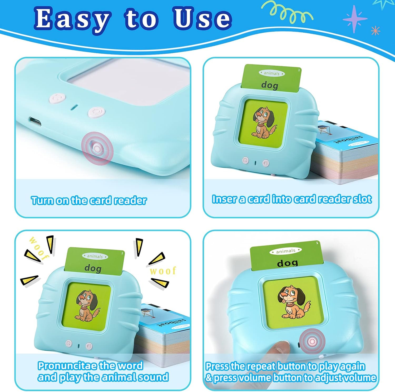 ABC Talking Flash Cards for Toddlers 2-4, Autism Toys, Speech Therapy Toys, Educ