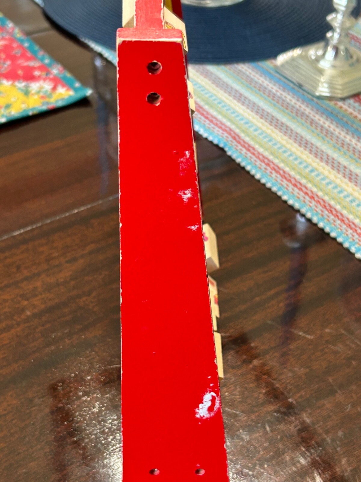 Vintage Disney Mickey Mouse Flip-Flop Alphabet Blocks Wooden Block Learning Toy