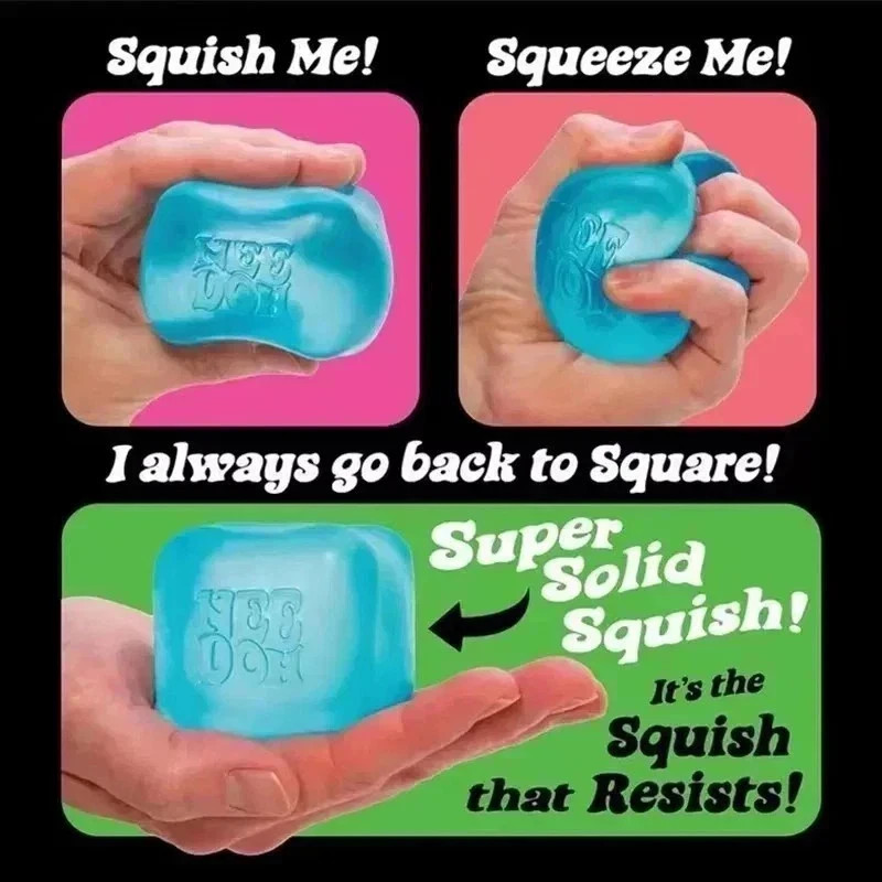 NeeDoh Nice Ice Baby 4-Pack Mini Cubes Squishy Stress Fidget Toy Authentic