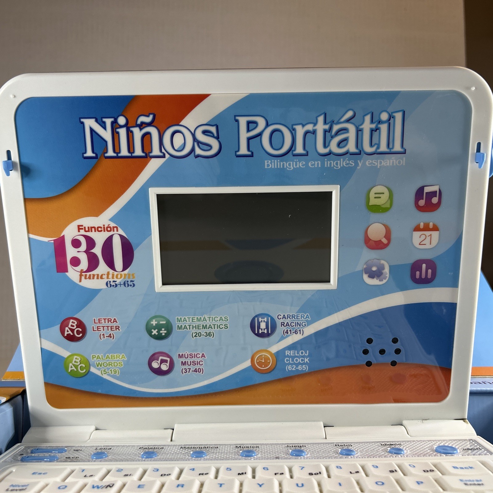 NEW Kids Laptop Bilingual Spanish English 130 Learning Functions Ninos Portatil
