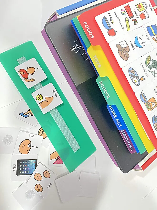 152 Laminate cartoon visual Cards Communication Book, Autism ASD ADHD Apraxia