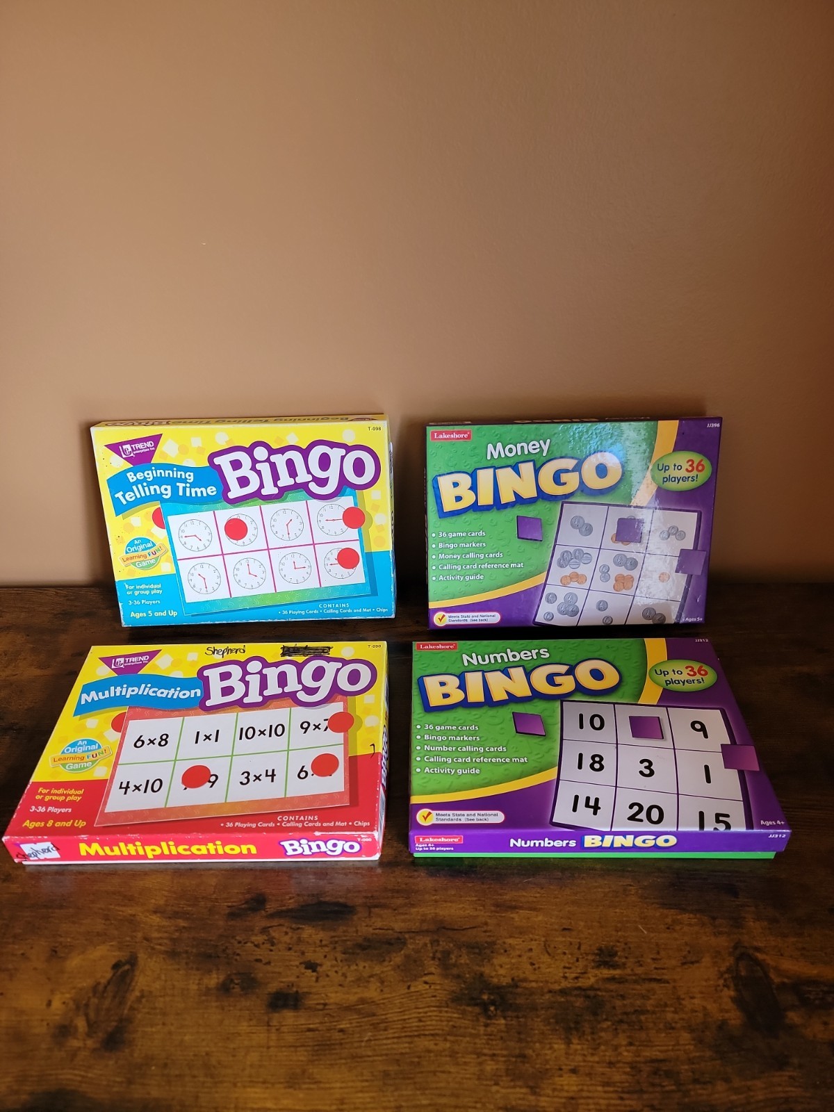 Lakeshore Learning Trend Enterprises Bingo Time Money Numbers Multiplication X4