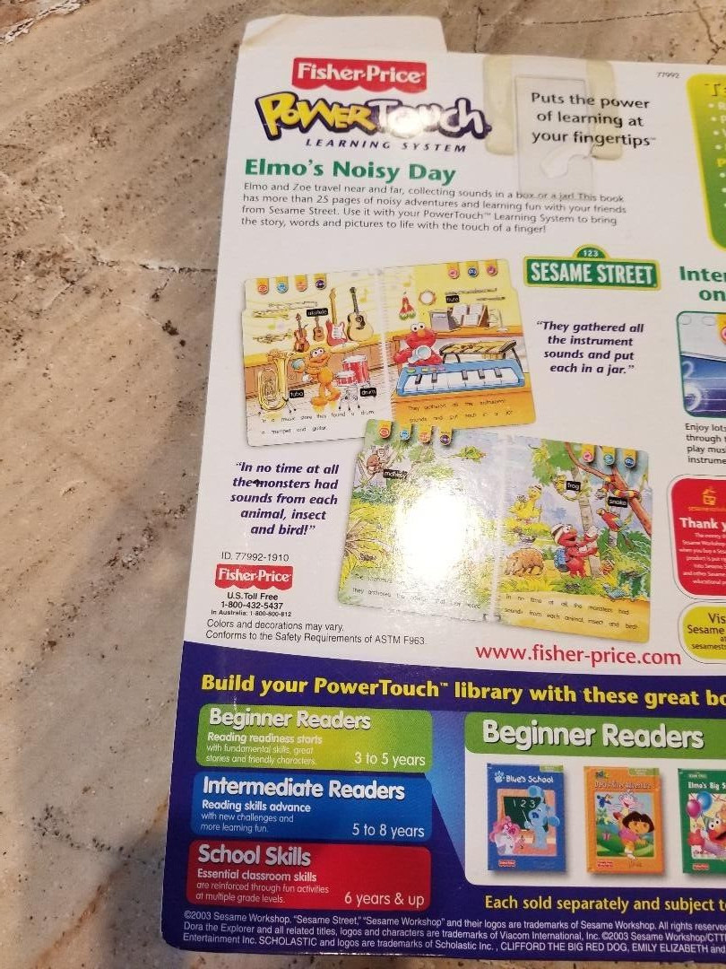 NIP Fisher Price Sesame Street Elmo’s Big Surprise Power Touch Book & Cartridge