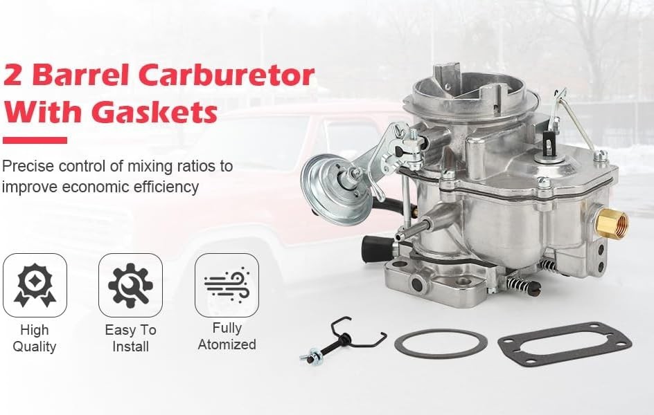 2 Barrel Carburetor with Gaskets for Plymouth models & 1966-1973 Dodge Chrysler