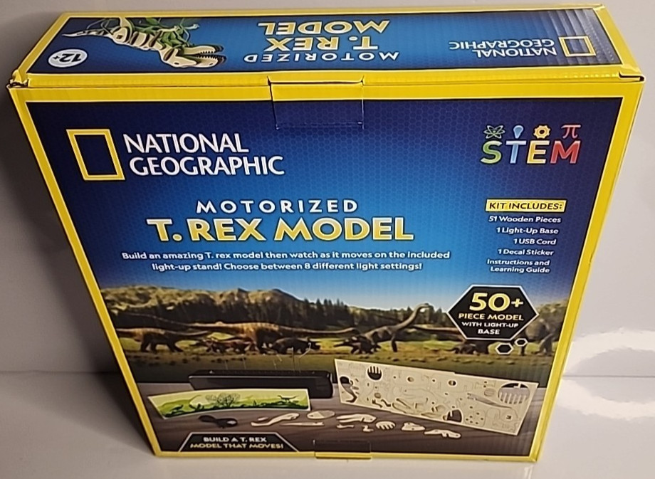 National Geographic Blue Marble STEM Motorized T. Rex Model That Moves Kit