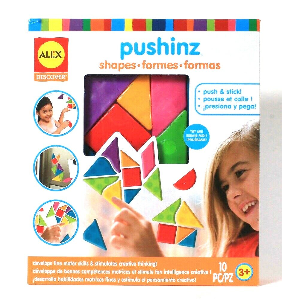 Alex Discover Pushinz Shapes Push & Stick Develops Fine Motors Skills & Thinking