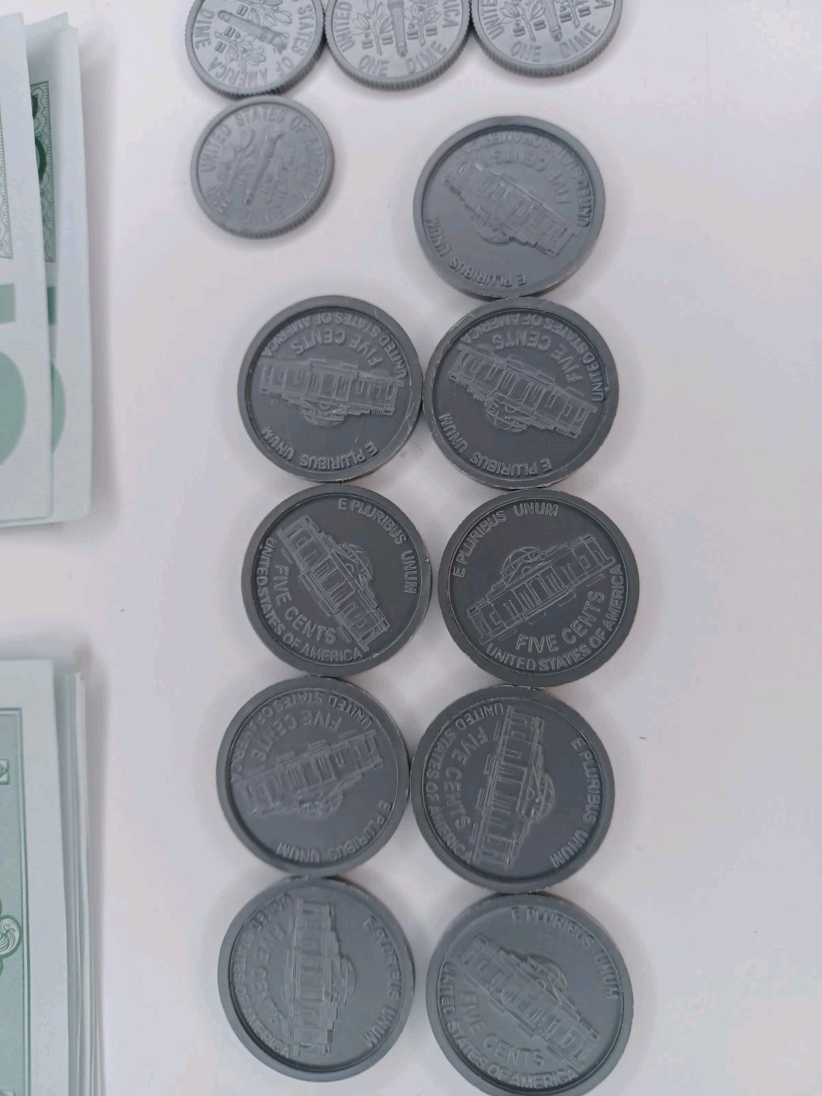 Play Money Paper Bills 4 Denominations & Coins Lot