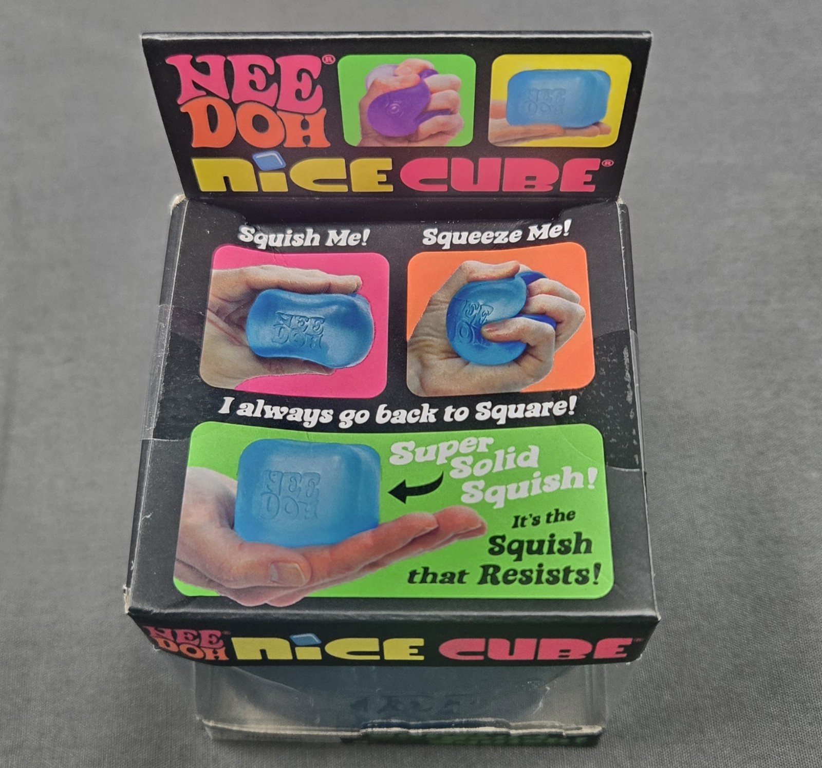 Nee Doh Nice Cube Super Solid Squish (Lot of 10) Blue Purple Pink – NEW