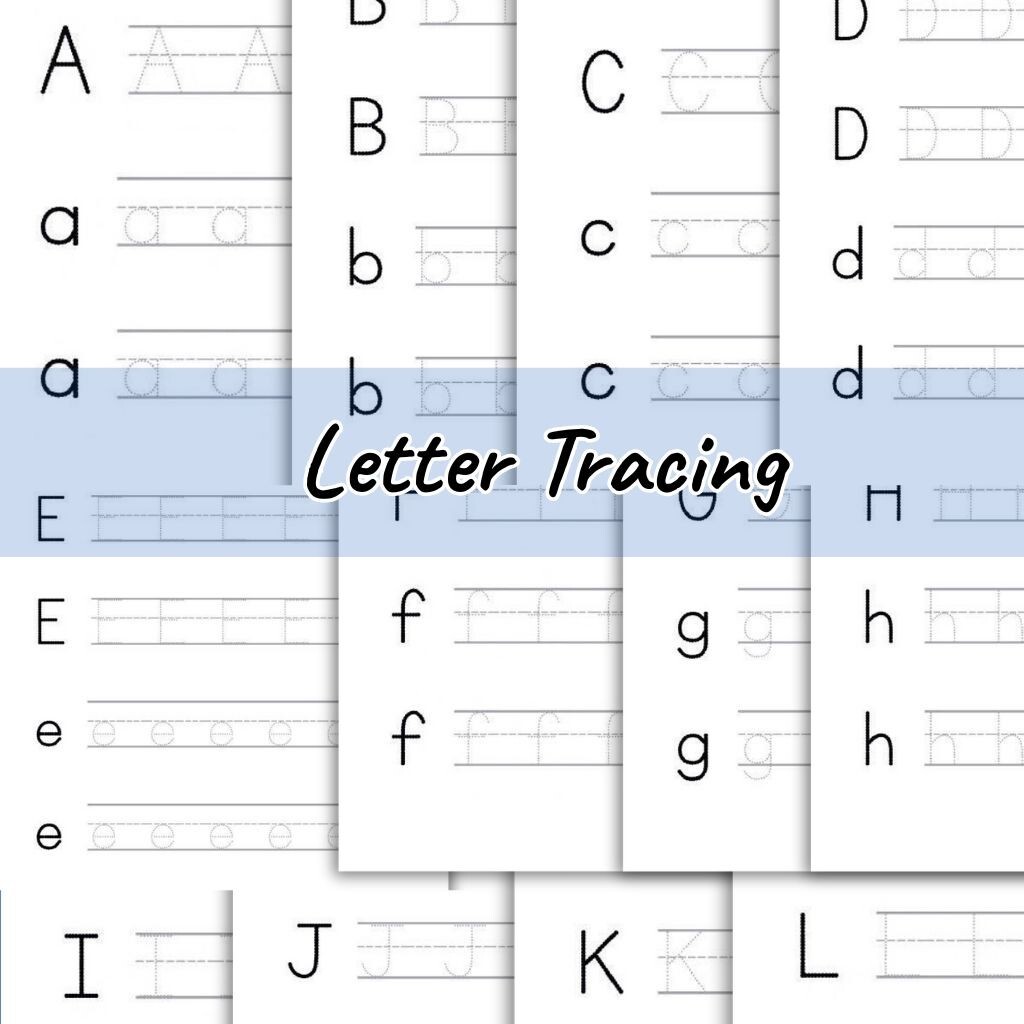 Kindergarten Printable Tracing Worksheets – Letters, Numbers, Shapes, and More
