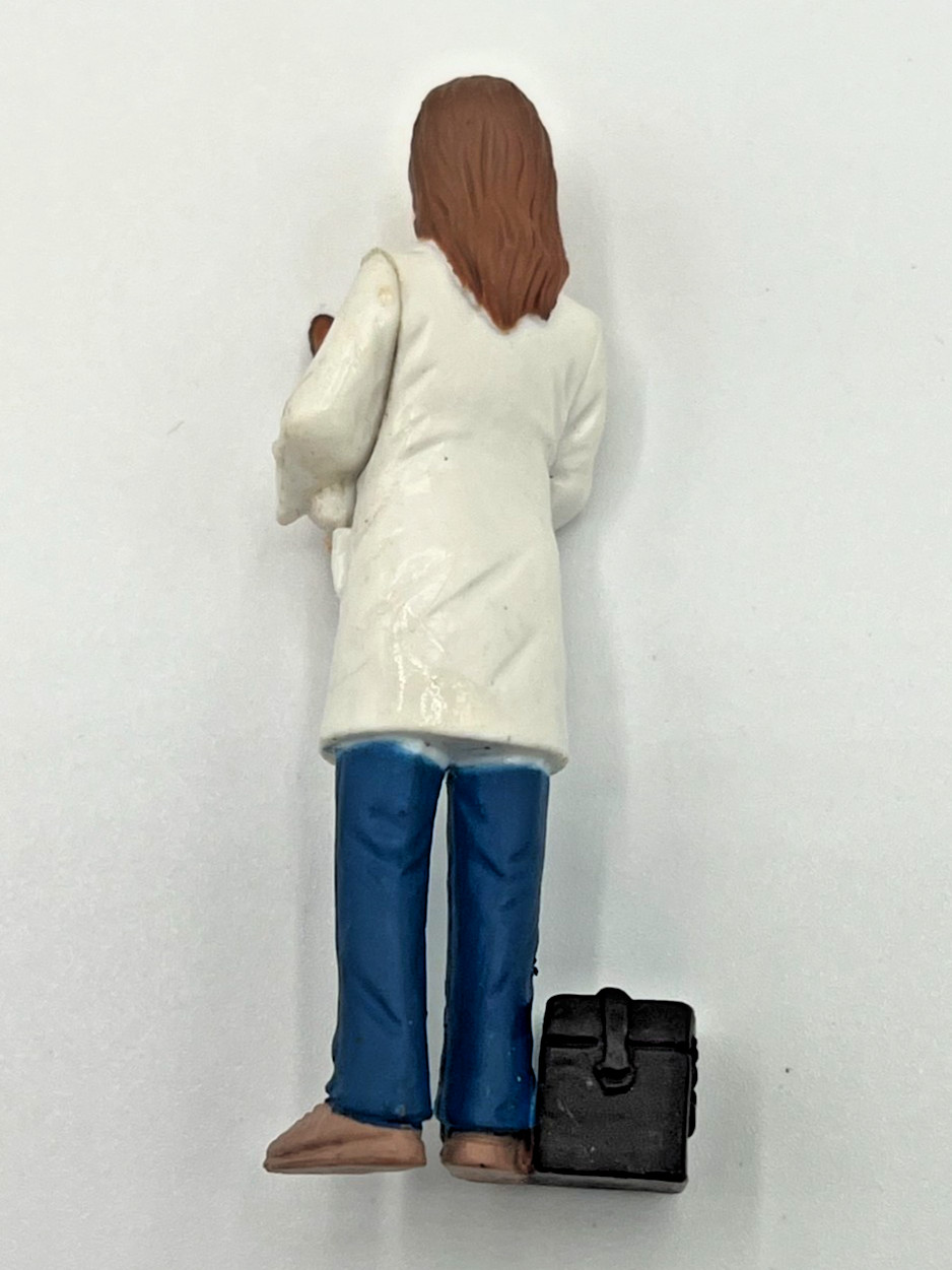 People At Work Safari Ltd Veterinarian Holding A Dog 2.5” Figure