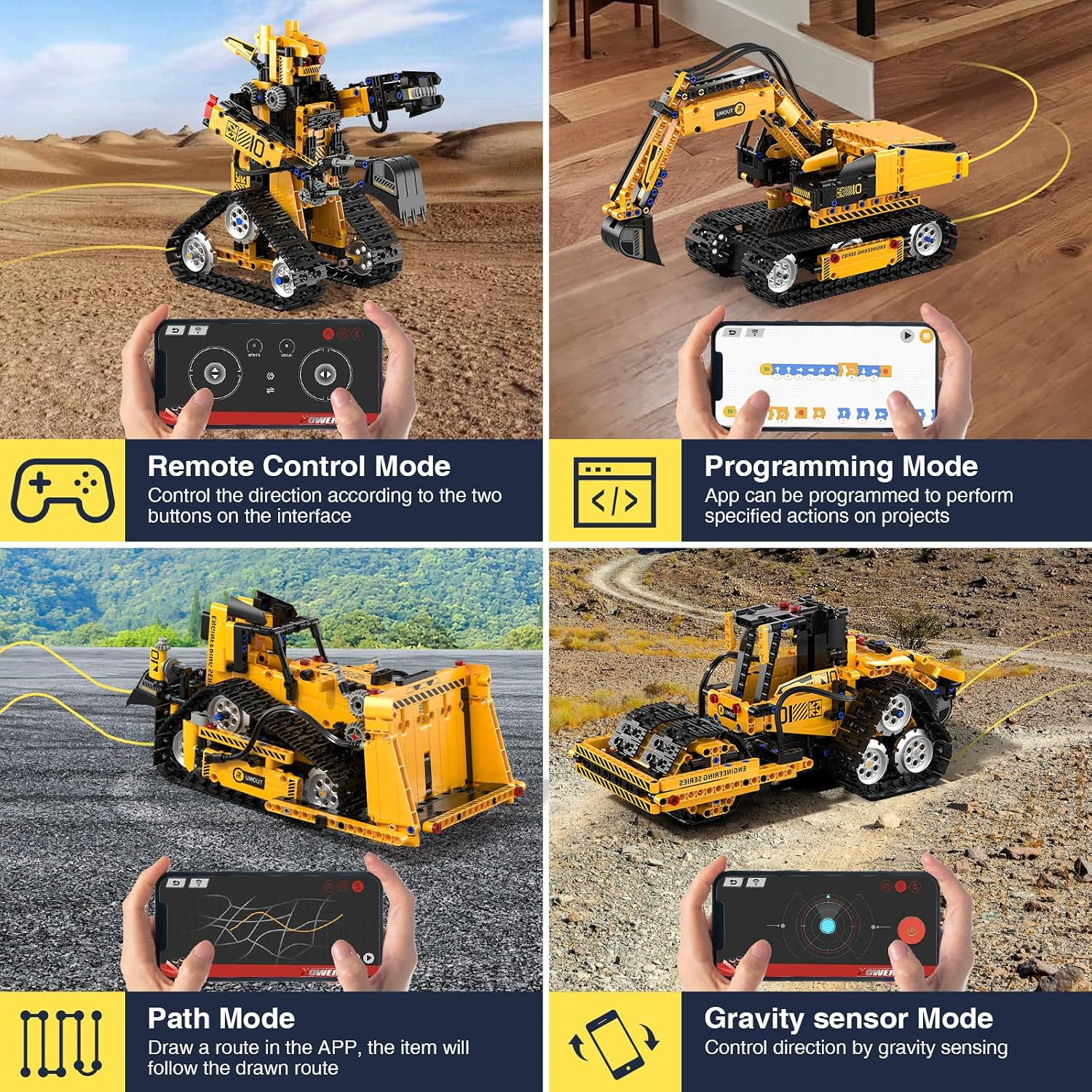 5 in 1 Building Toys STEM Robotics Kit for Kids 6-14, Remote & APP Controlled