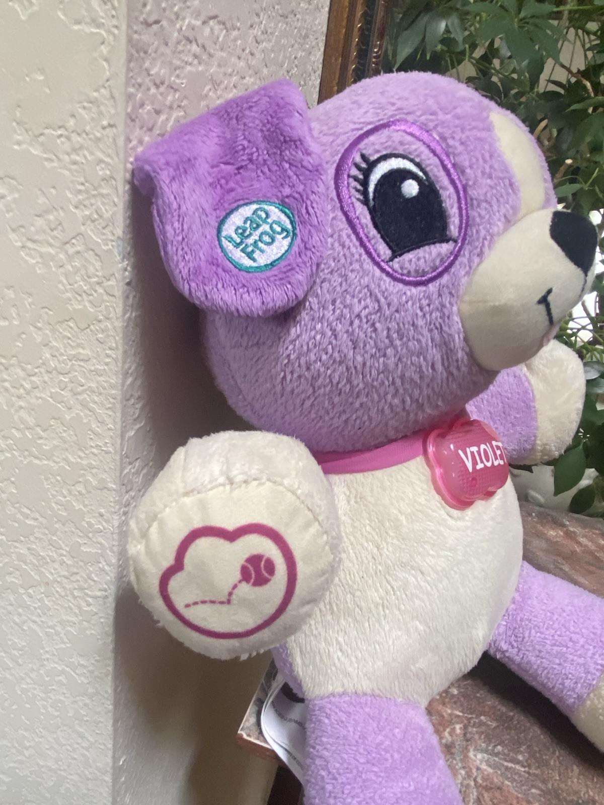 Leap Frog My Pal Violet Purple Plush Dog Talks Sings Music 14″ Interactive Toy