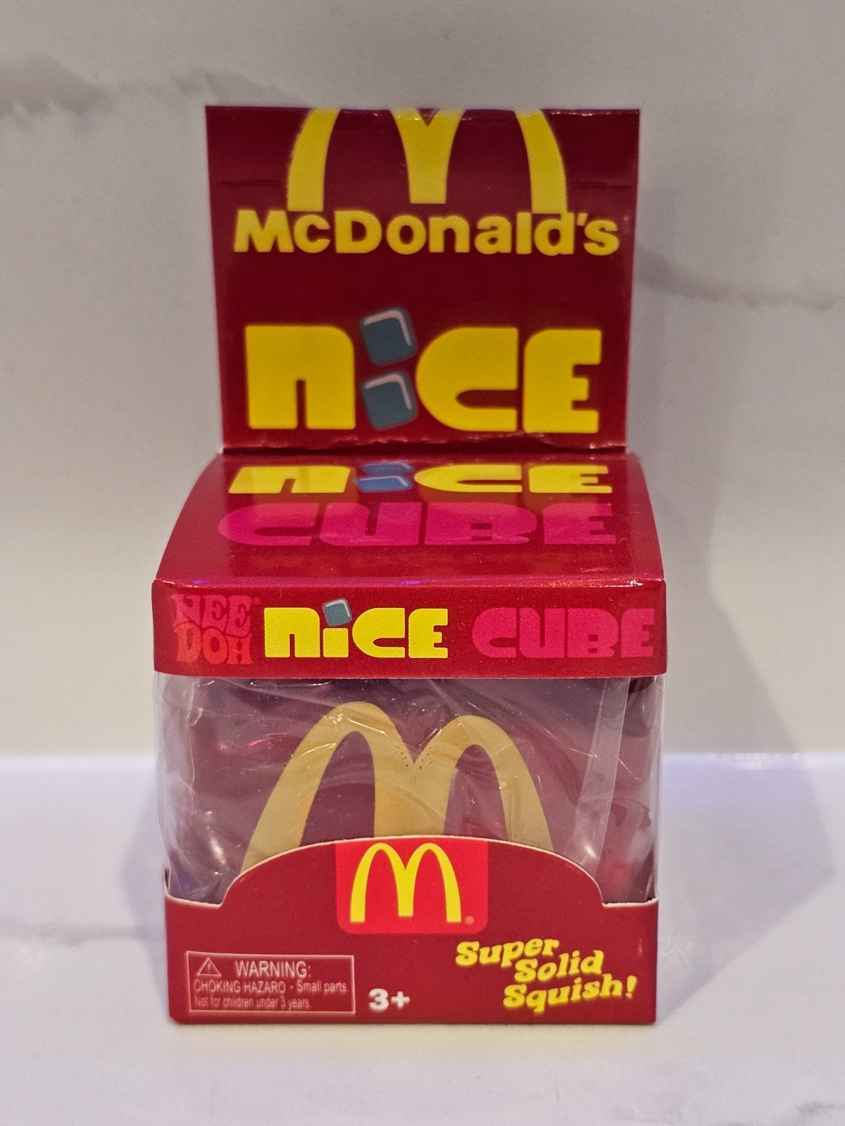New Mcdonald’s Red Squishy Nee Doh Nice Cube Limited Edition