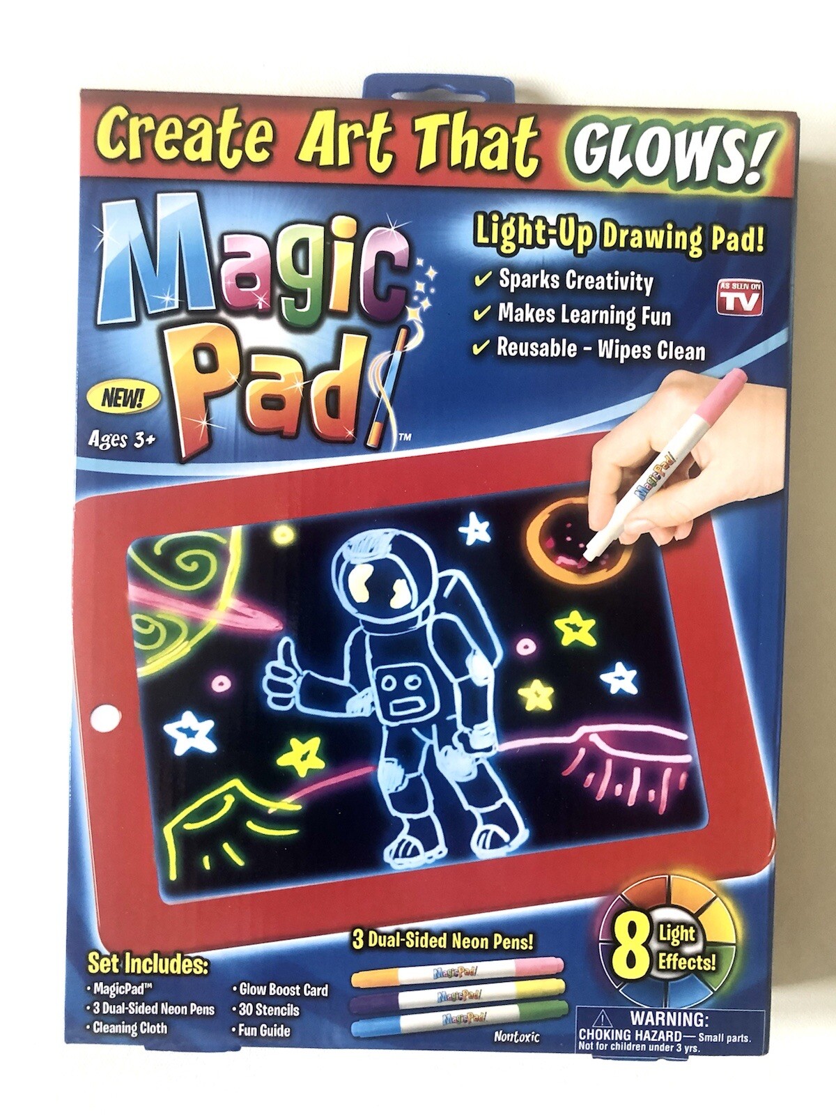 Magic Pad: Create Art That Glows, Lite-Up Reusable Drawing Pad As Seen on TV New