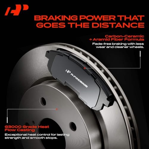 11.77 inch(299mm) Front Vented Disc Brake Rotors + Ceramic Pads Kit Ford, Lincon