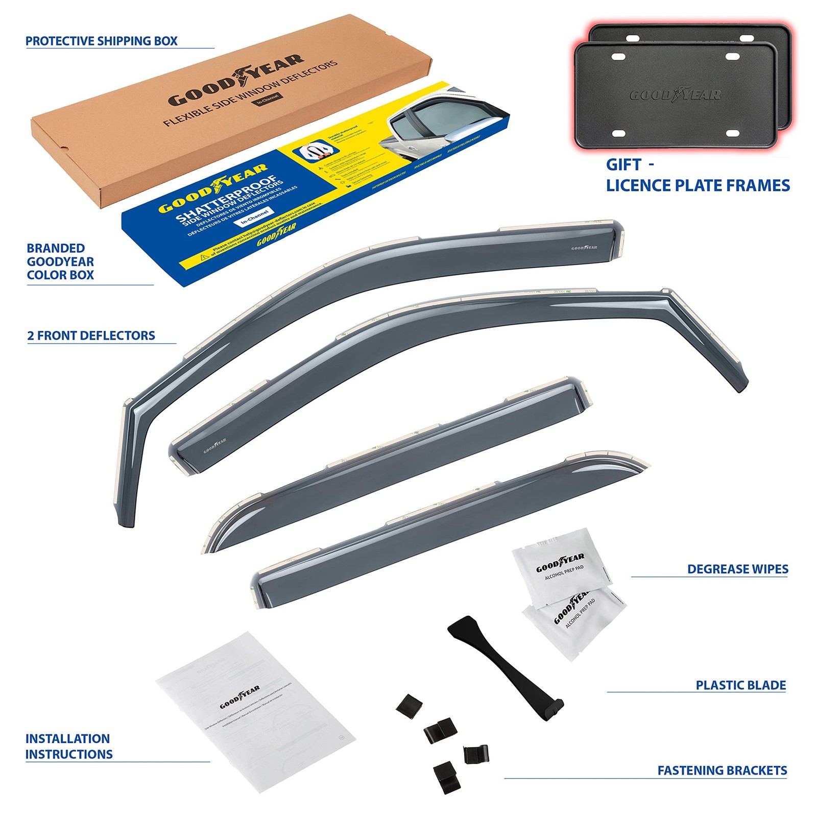 Goodyear Vent Deflectors for 2019-2025 RAM 2500 3500 Mega Crew Cab Trucks