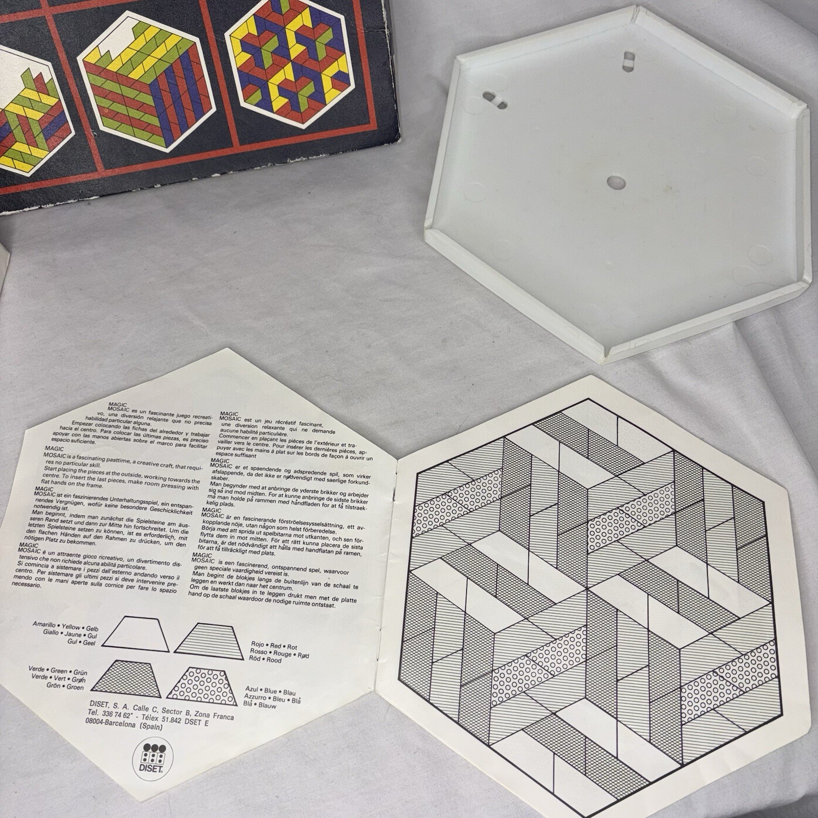 Magic Mosaic Educational Puzzle Game Create Build Diset International Vintage