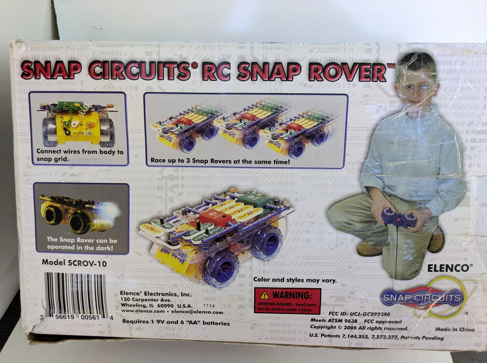Elenco Snap Circuits RC Snap Rover SCROV-10 Motorized Educational Vintag Toy