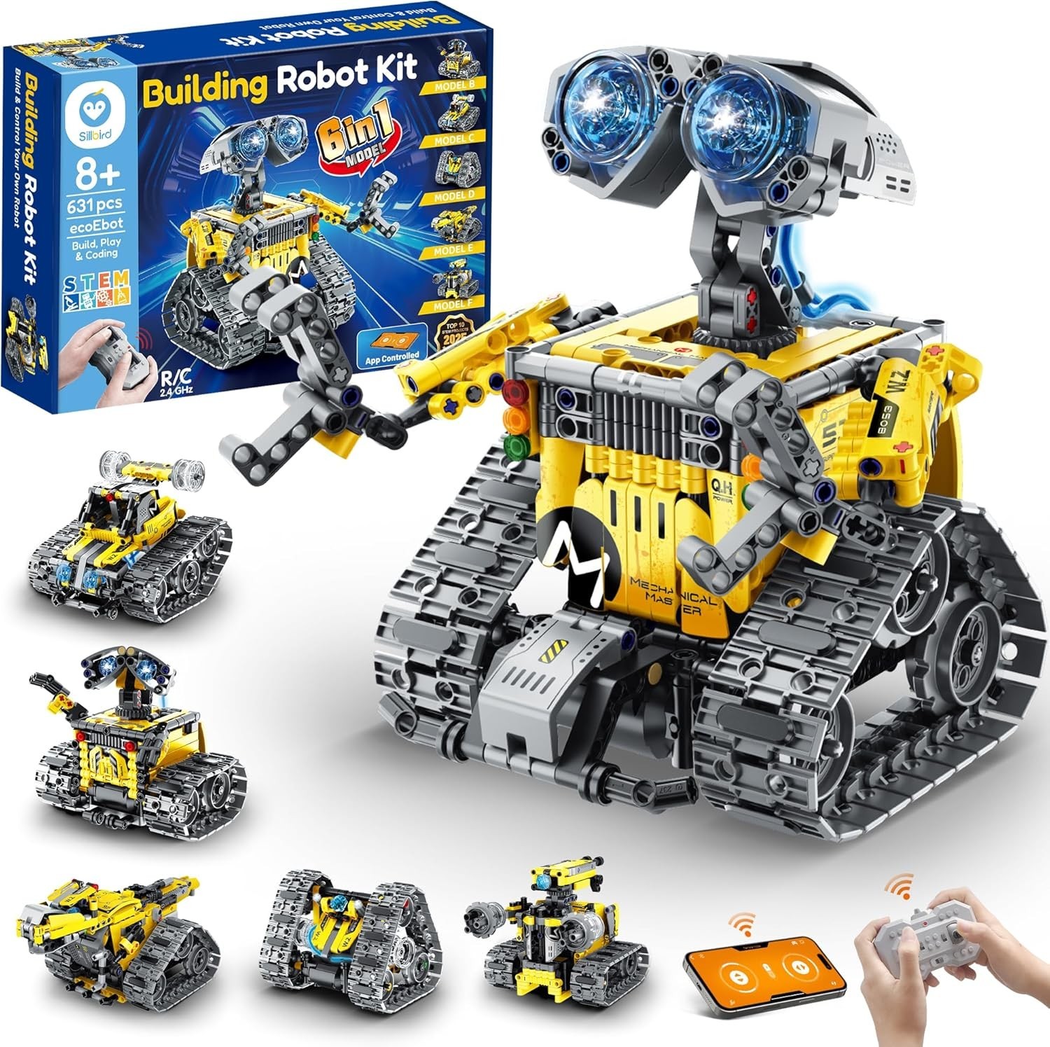 Robot Building Kit with Remote Control Gifts for Kids Boys Ages 8-13, Coding …