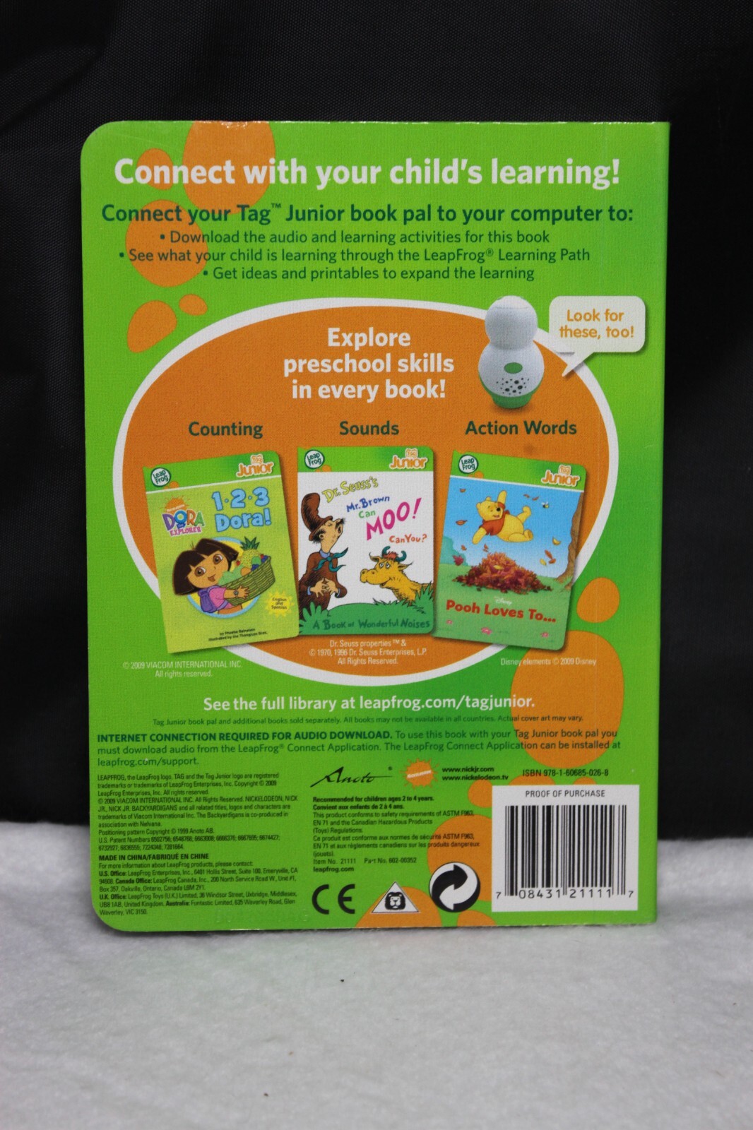 Leap Frog Tag Junior Lot of 3 Books The Backyardagins 123 Dora & If I were