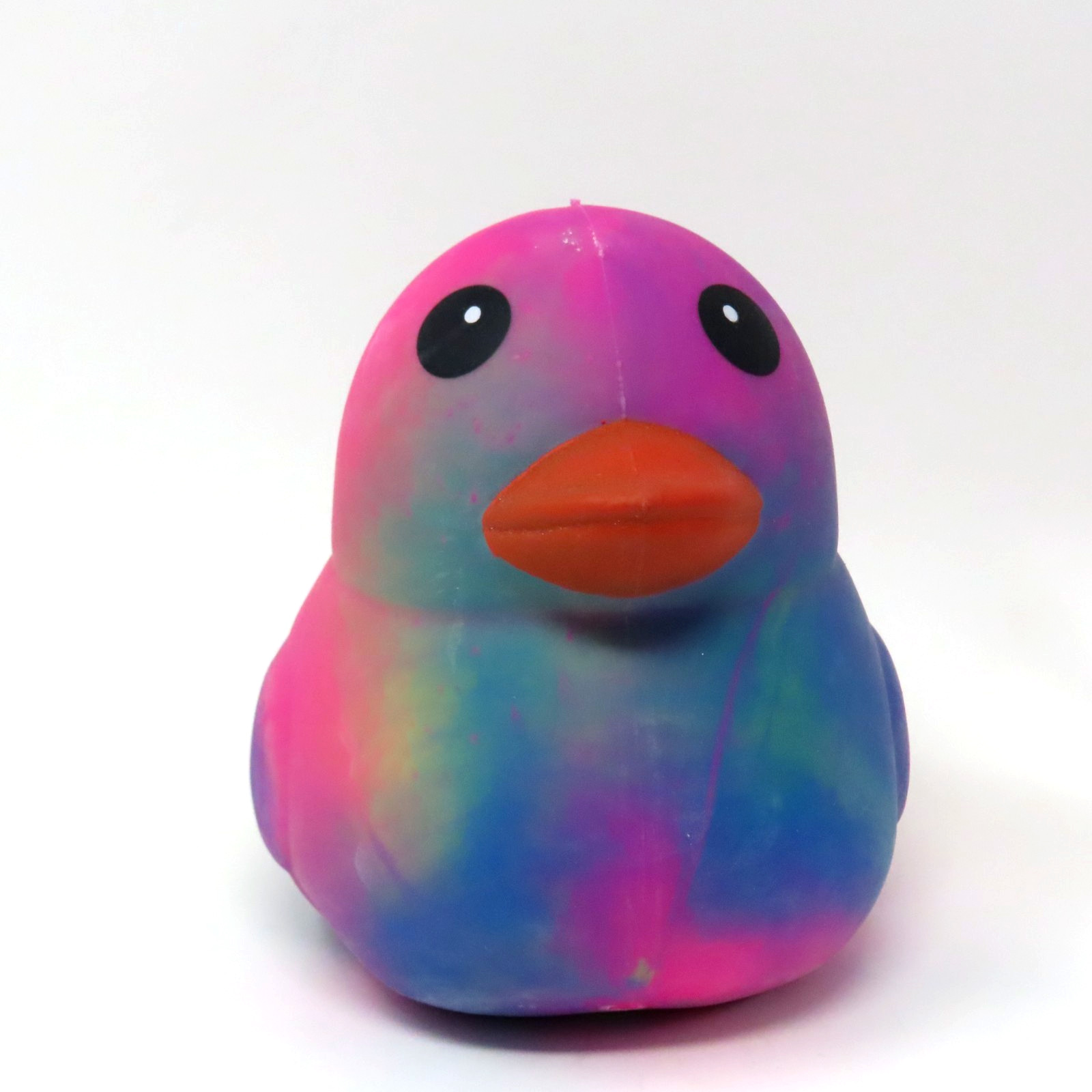 Sunny Days Jumbo Squeezy Duck – Tie-Dye Pink Squishy Stress Relief Toy – New