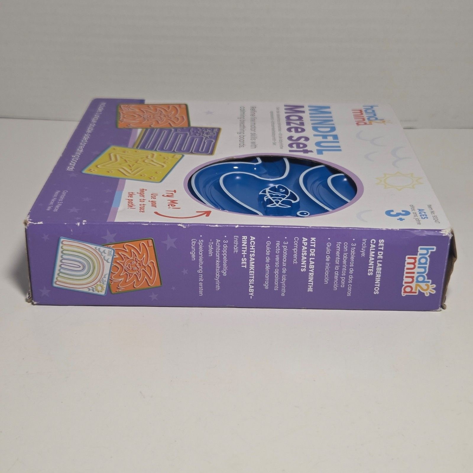 NEW Hand2Mind Mindful Maze Set 3 Double-Sided Breathing Boards Sensory Toys
