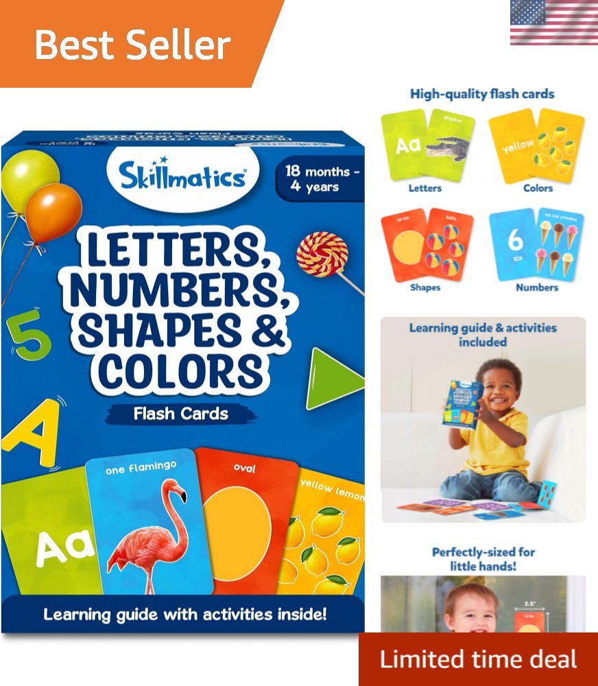 Thick Flash Cards for Toddlers – Letters, Numbers, Shapes & Colors, Montessor…