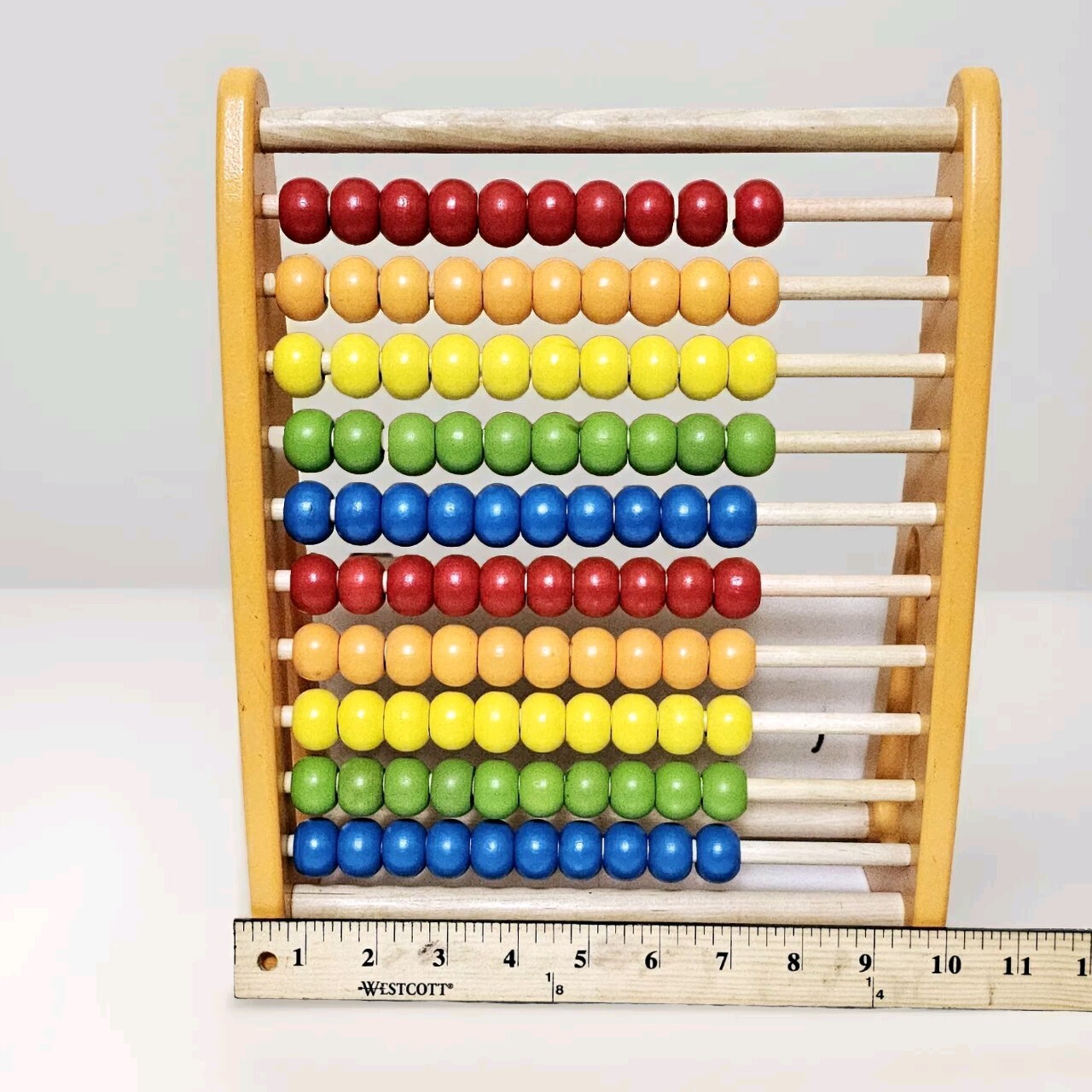 Pidoko Wooden Youth Abacus Yellow 12.5 ” × 10″