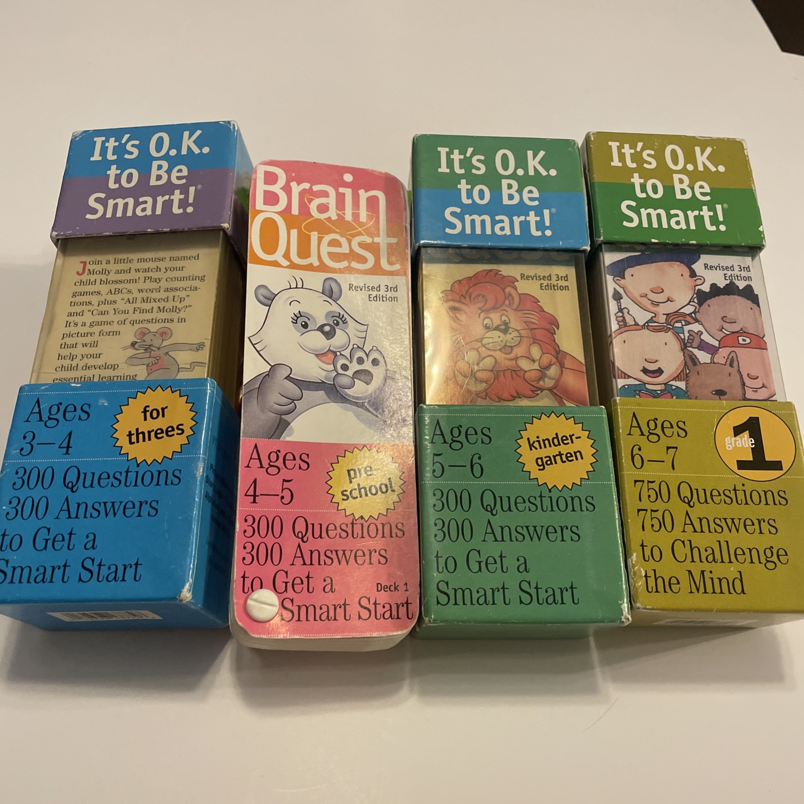 Brain Quest Lot Kids Learning Cards Ages 3–7 Threes Preschool Kindergarten 1st