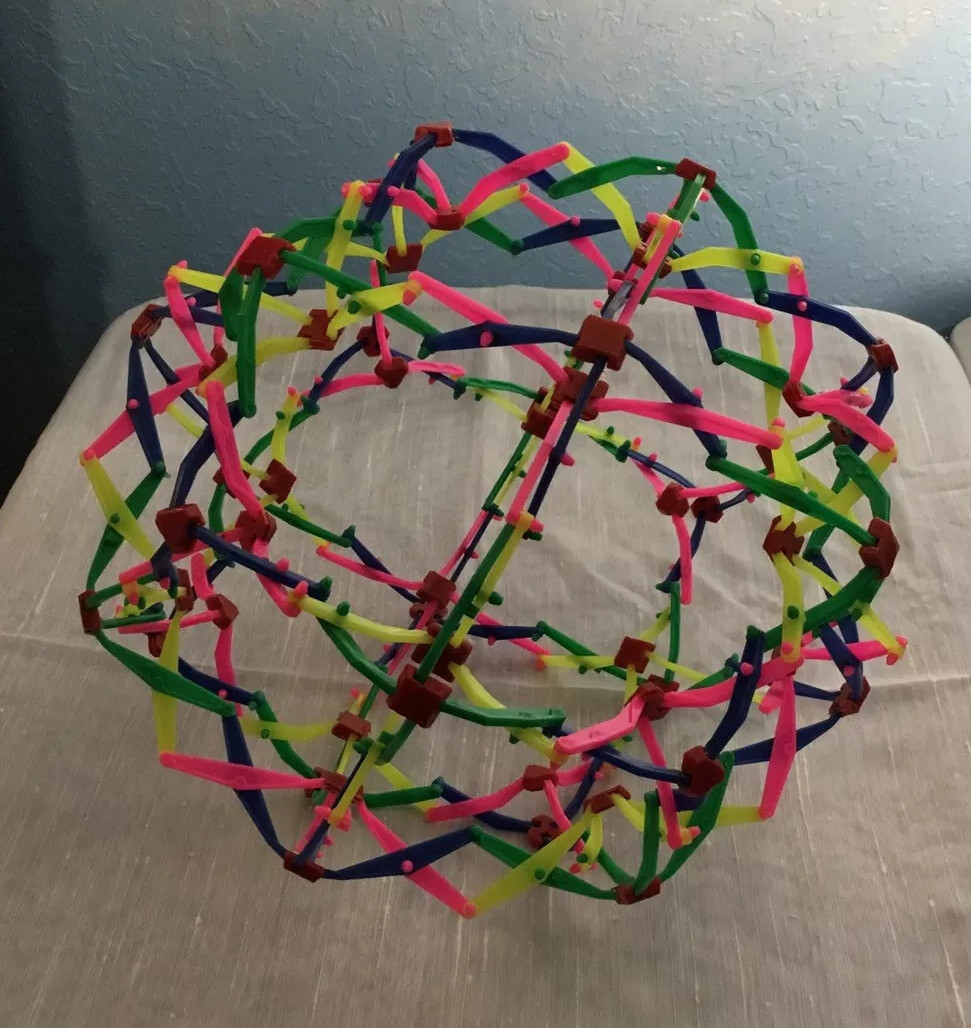Mini Hoberman Sphere – Rainbow Expanding Toy Ball Multicolor 5-12″ M1301HC