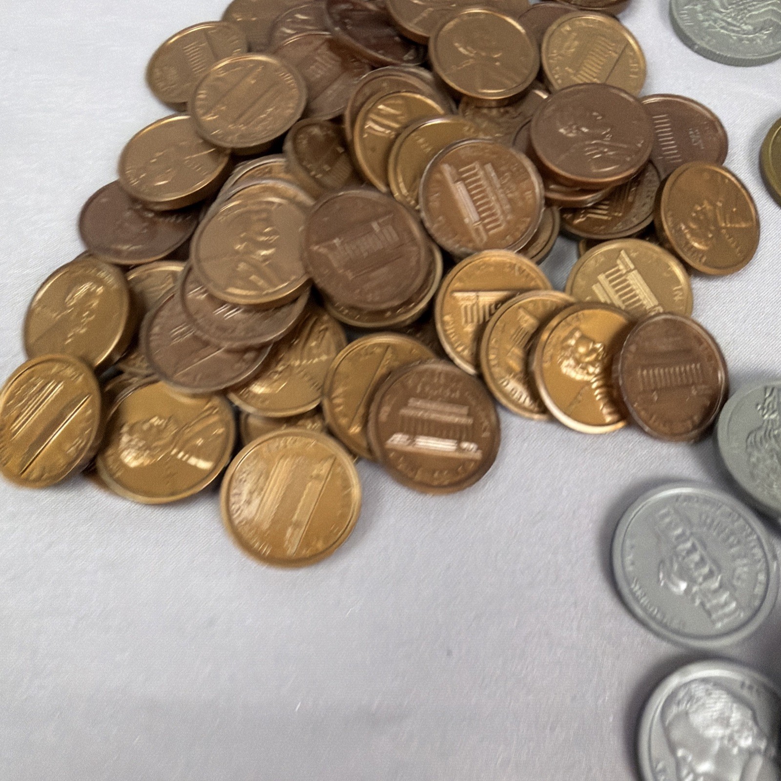 Lot 126 Coins Pretend Play Money Kids Toy Educational Learning Homeschool School