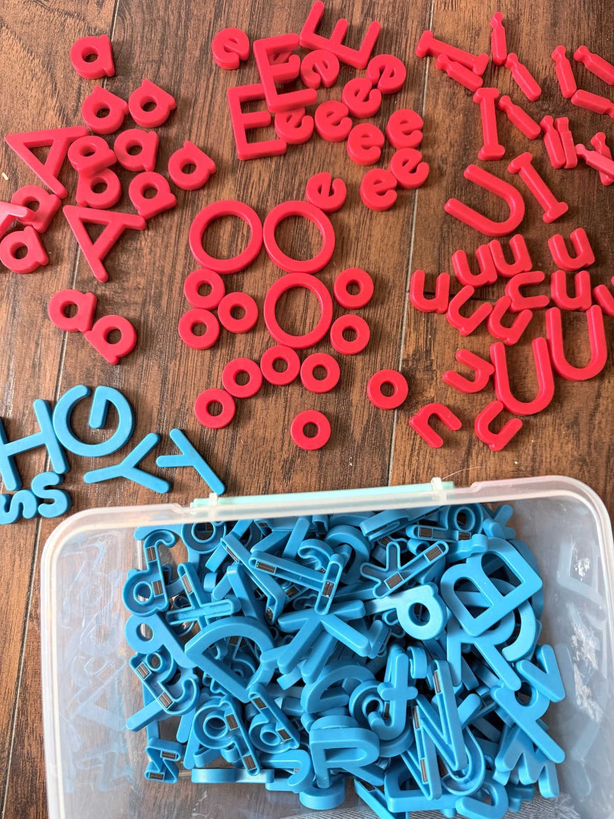 EZ Read color coded Magnetic Letters plastic red blue phonics school montessori