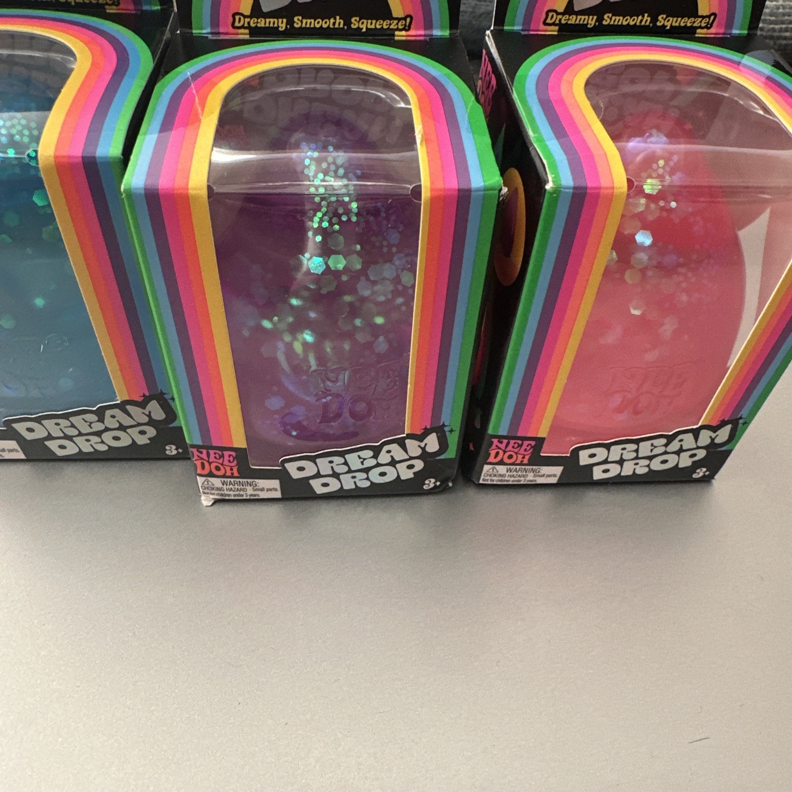 Schylling Viral NEEDOH Dream Drop Set of 3 Blue, Purple, Pink RARE DREAMDROPS