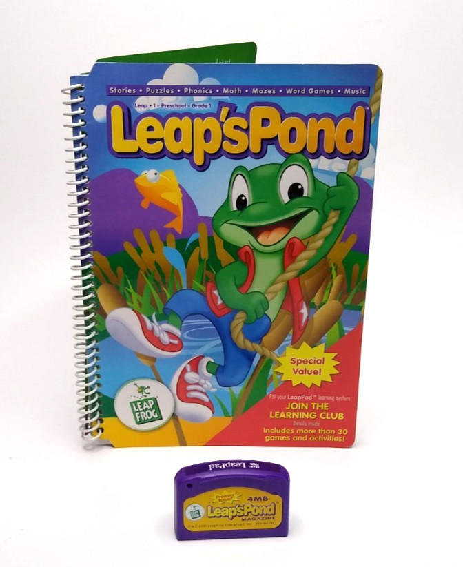 VTG Leap Frog Pink Pad Learning System Reader, 12 Cartridges, 11 Books, Backpack