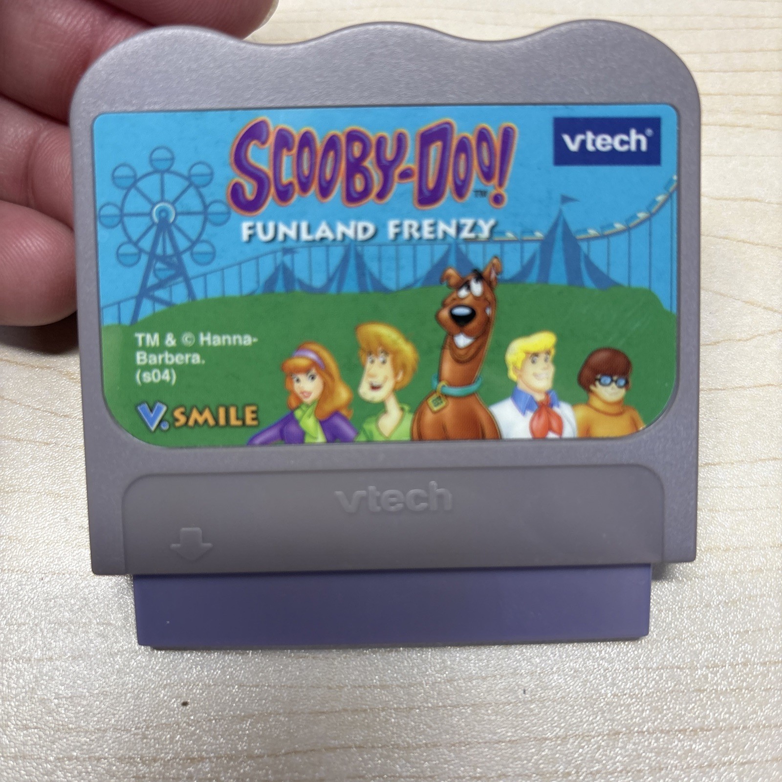 Lot of 4 VTech V.Smile Learning Game Cartridges: Scooby Spiderman Shrek Alphab
