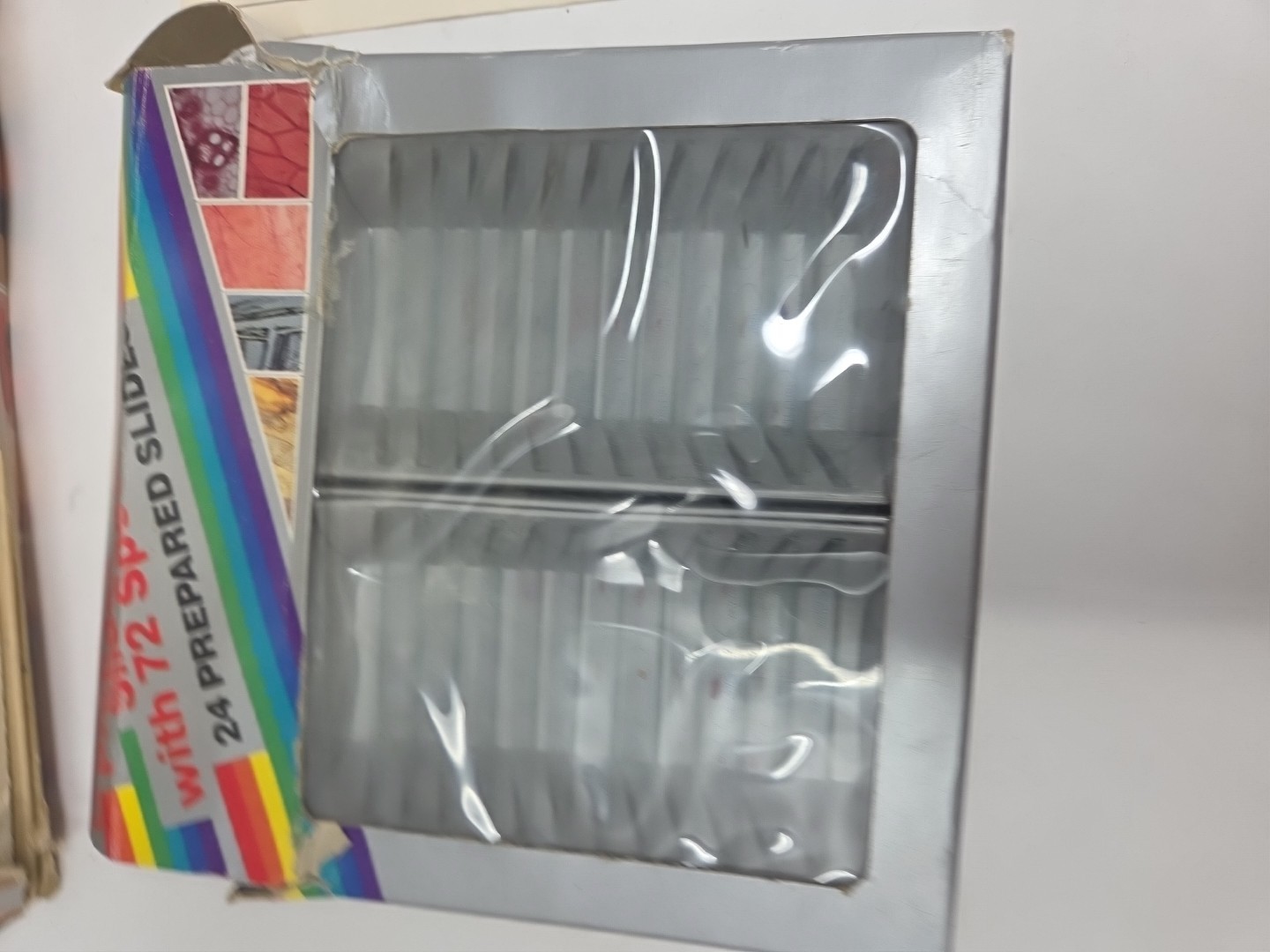 Vintage Tasco 46 Piece Science Kit 5-Way Microscope Kit 50X-1200X 30 slides 1985