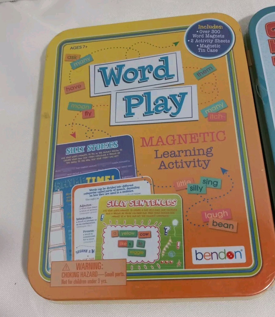 Bendon Word Play & Big Cats Magnetic Learning Activity Lot Of 2 New Unopened