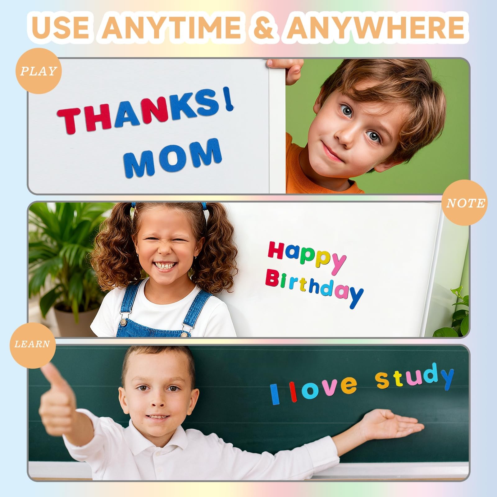 Classroom Magnetic Alphabet Letters ABC Magnets for Toddlers Large, Colorful