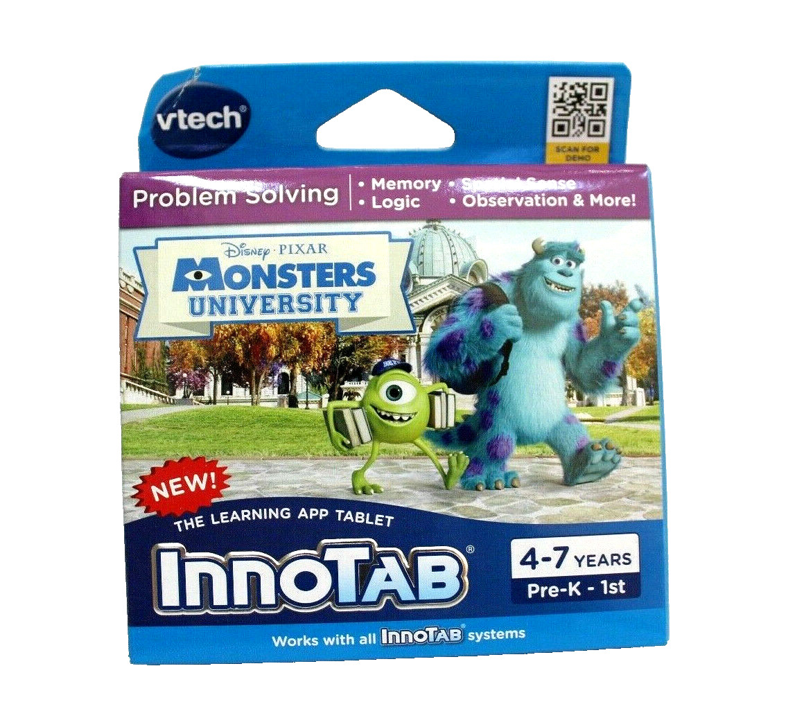 VTech Innotab Problem Solving Disney Pxar Monsters University 4-7 Years Sealed