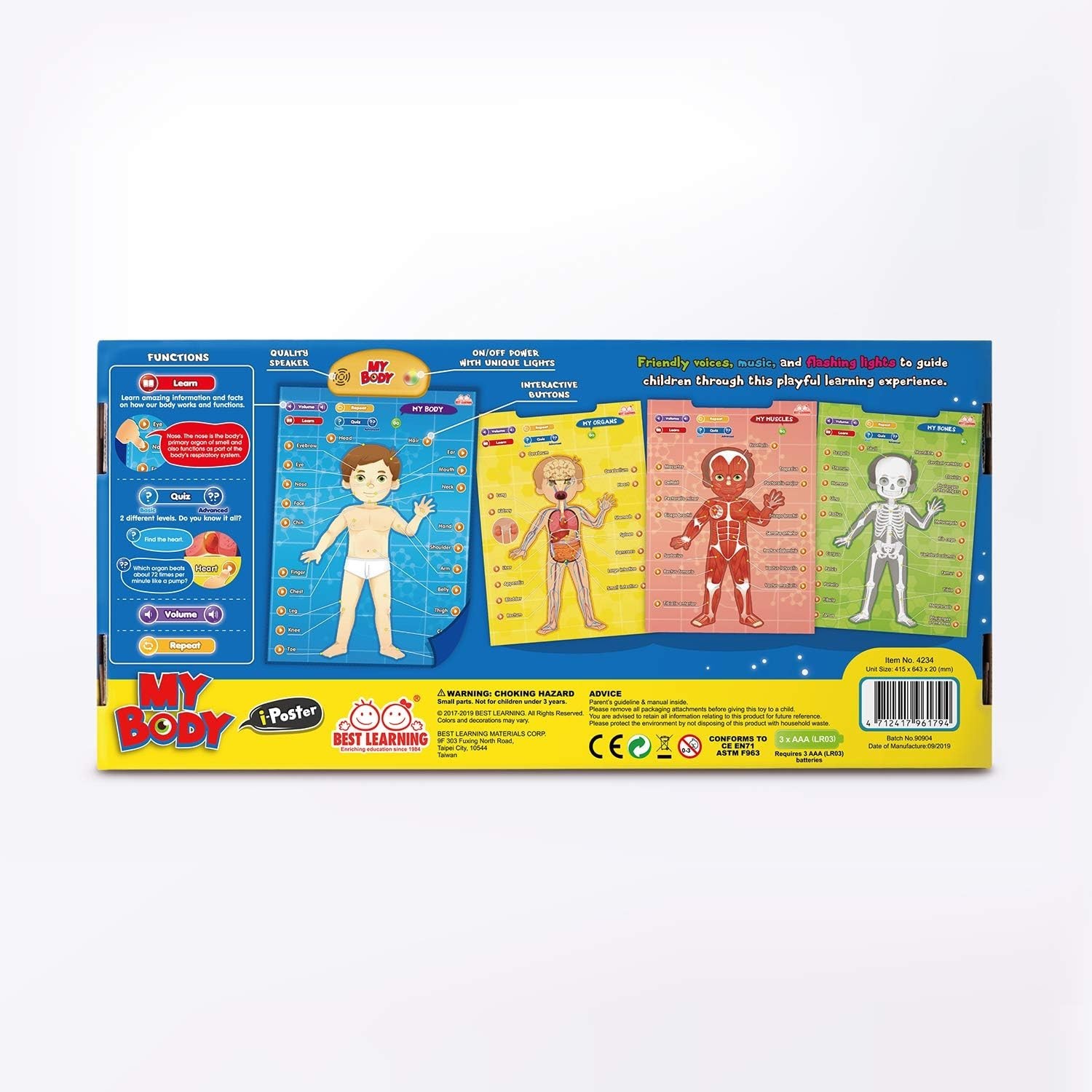 BEST LEARNING i-Poster My Body – Interactive Educational Human Anatomy Talking T