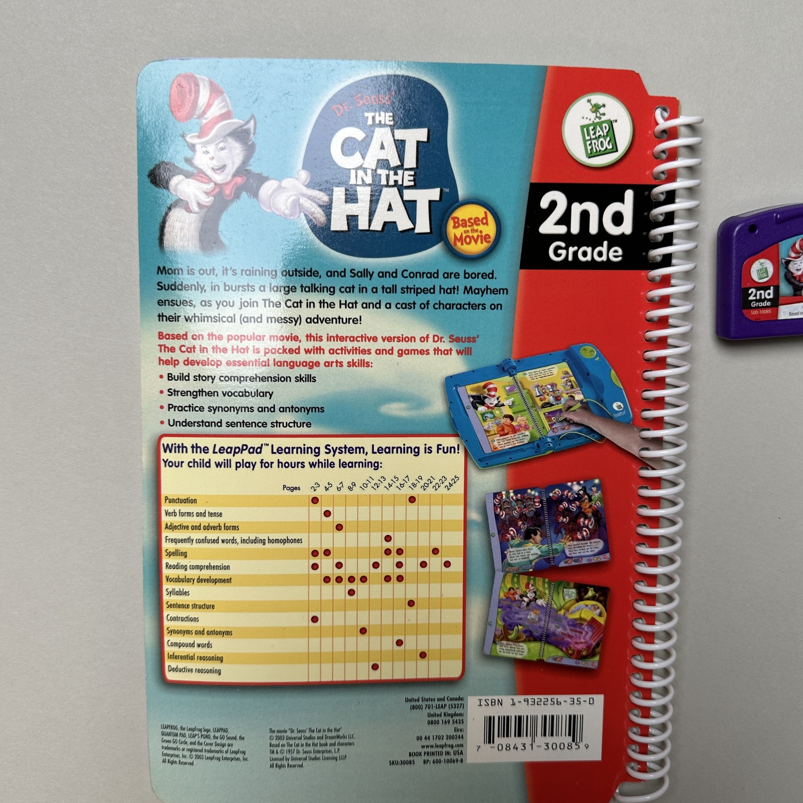 LeapFrog Cat in the Hat 2nd Grade Reading Cartridge Set Dr. Seuss Movie Learn