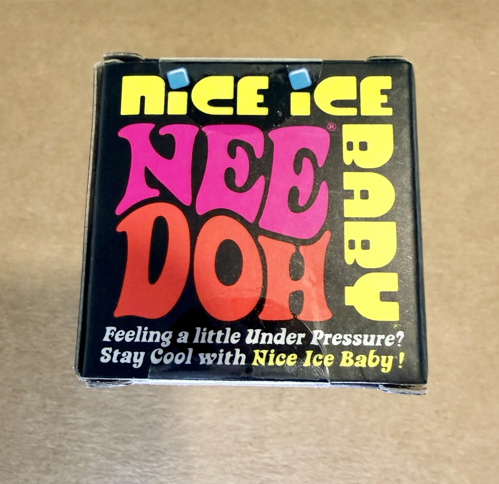 Blue NeeDoh Viral Nice Ice Baby Sensory Squish Cube Super Solid Stress Toy