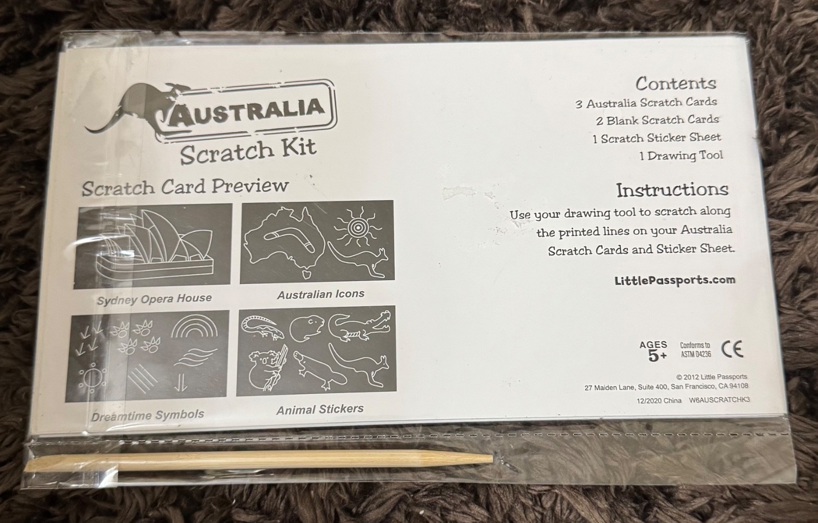 LITTLE PASSPORTS Global Adventures Australia Scratch Kit New
