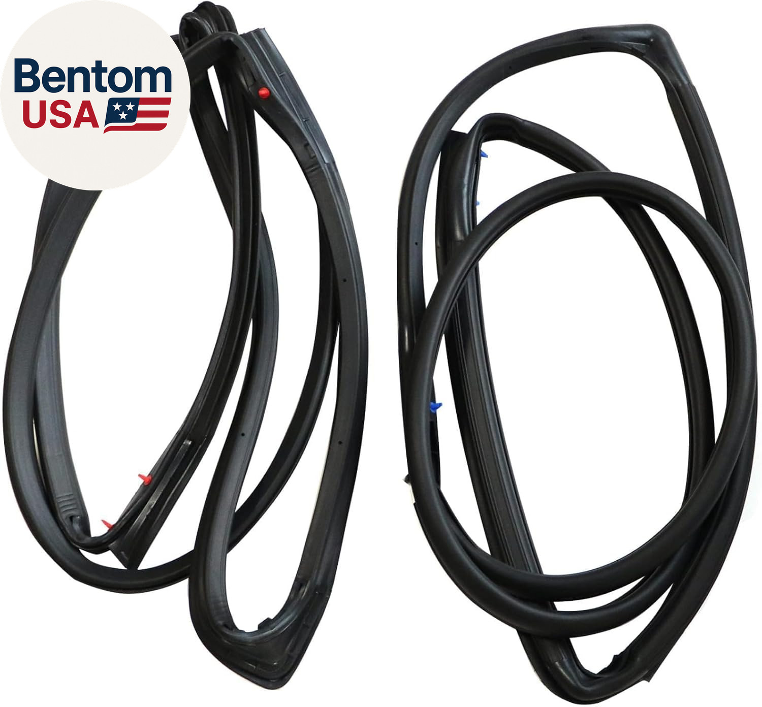 1 Pair Front Full Door Felt Gasket Trim Seal Weatherstrip Compatible with Jeep W