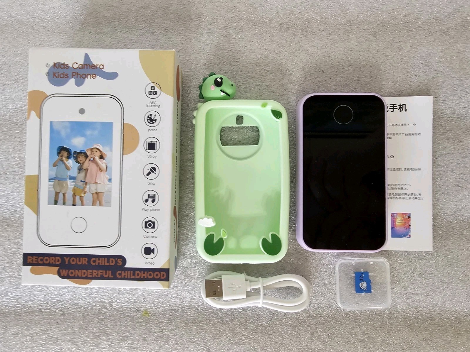 Multi Function Kids Toy Smart Phone Camera/Video, Games, Learning, Music, Dino