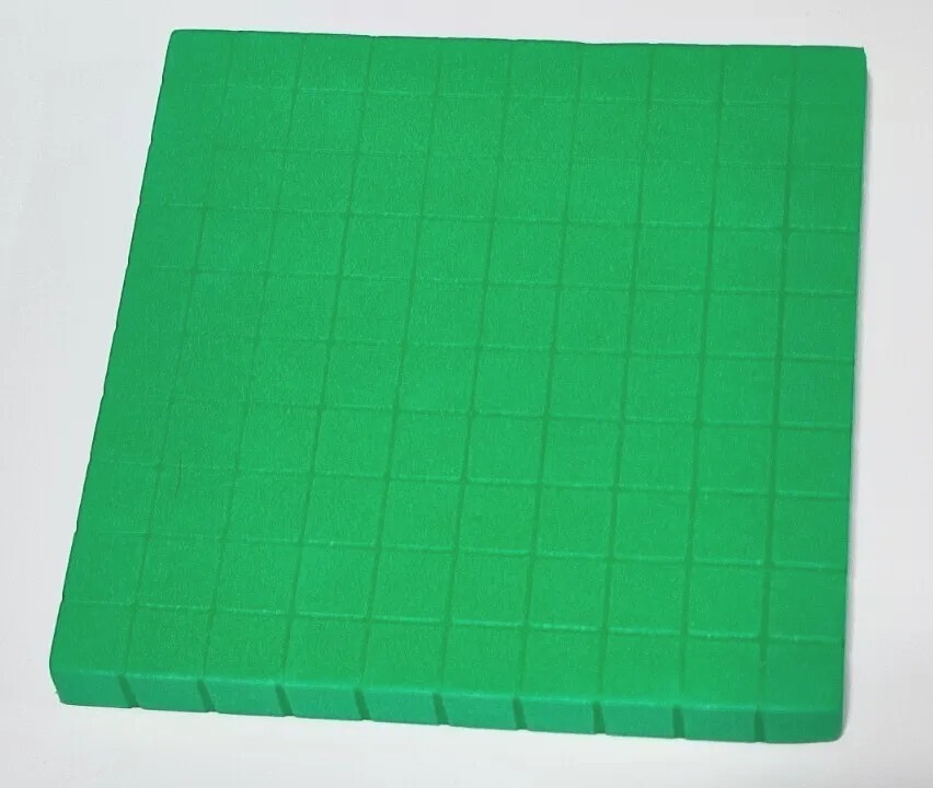 ETA Cuisenaire( Base 10 Flats Green SET and Base 10 Cube Plastic ) Lots