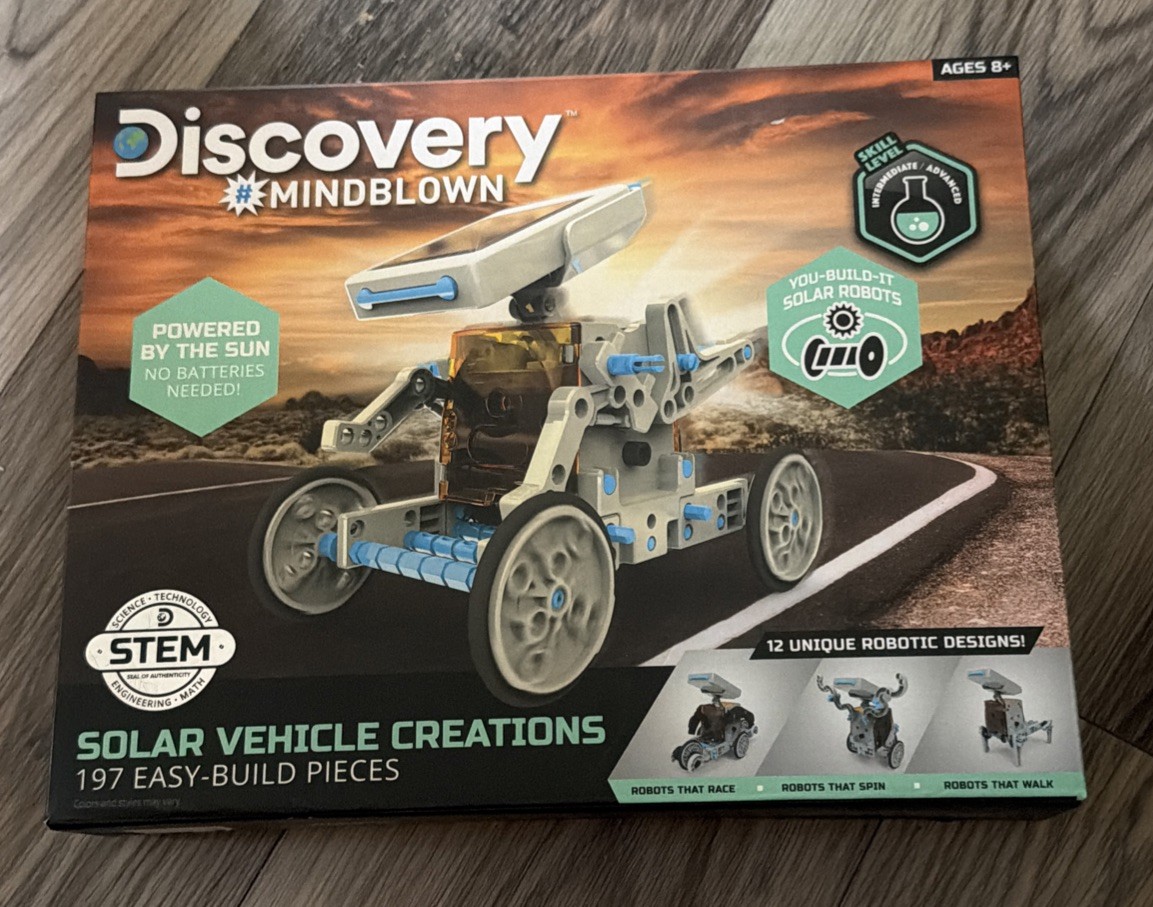 Discovery Children Mindblown STEM 12-in-1 Solar Robot Creation Kit 197pc NEW