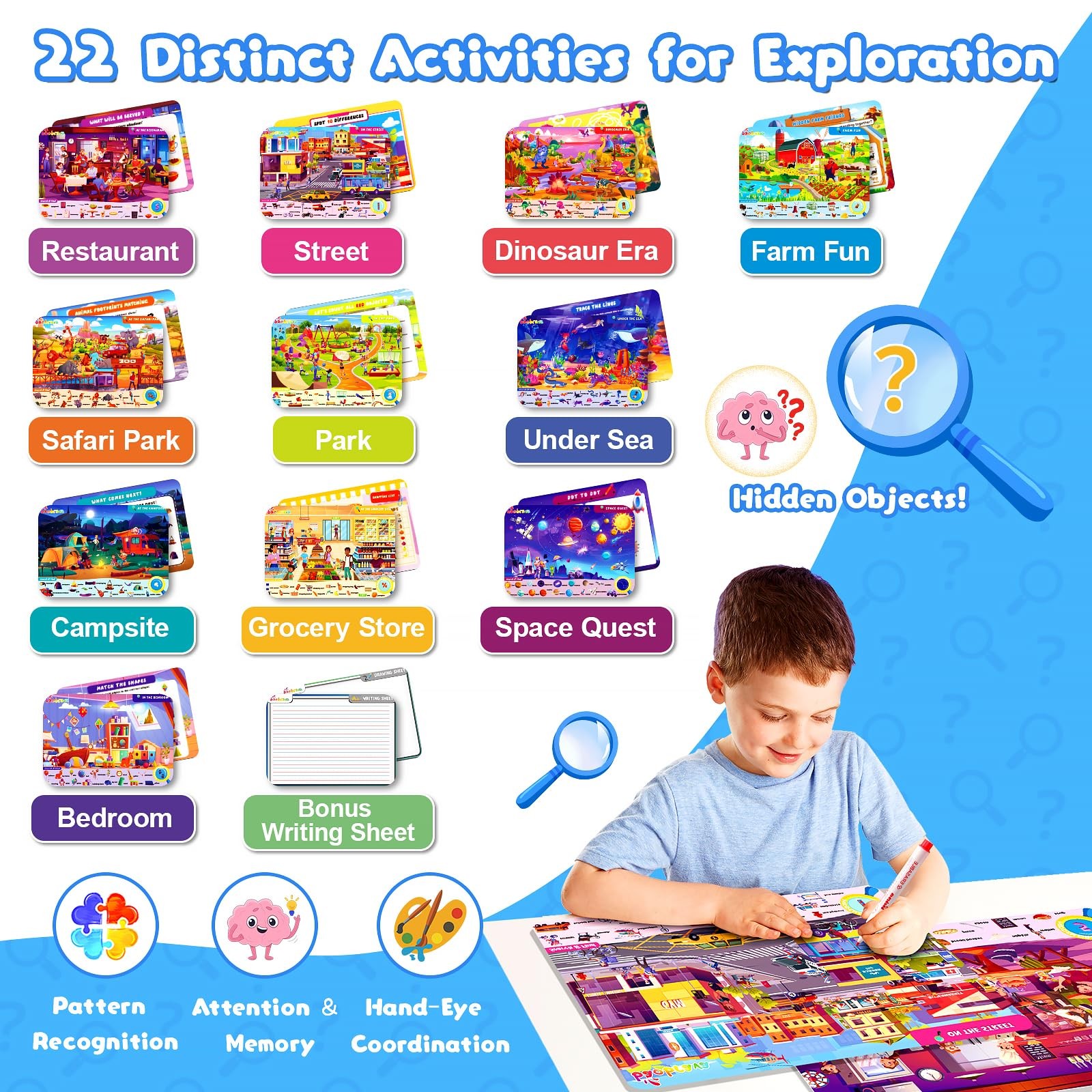 Search and Find Game Books – Preschool Learning Activities for Age 3-8, Trave…